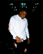Hollywood Orange Triple Cross White Long Sleeve™