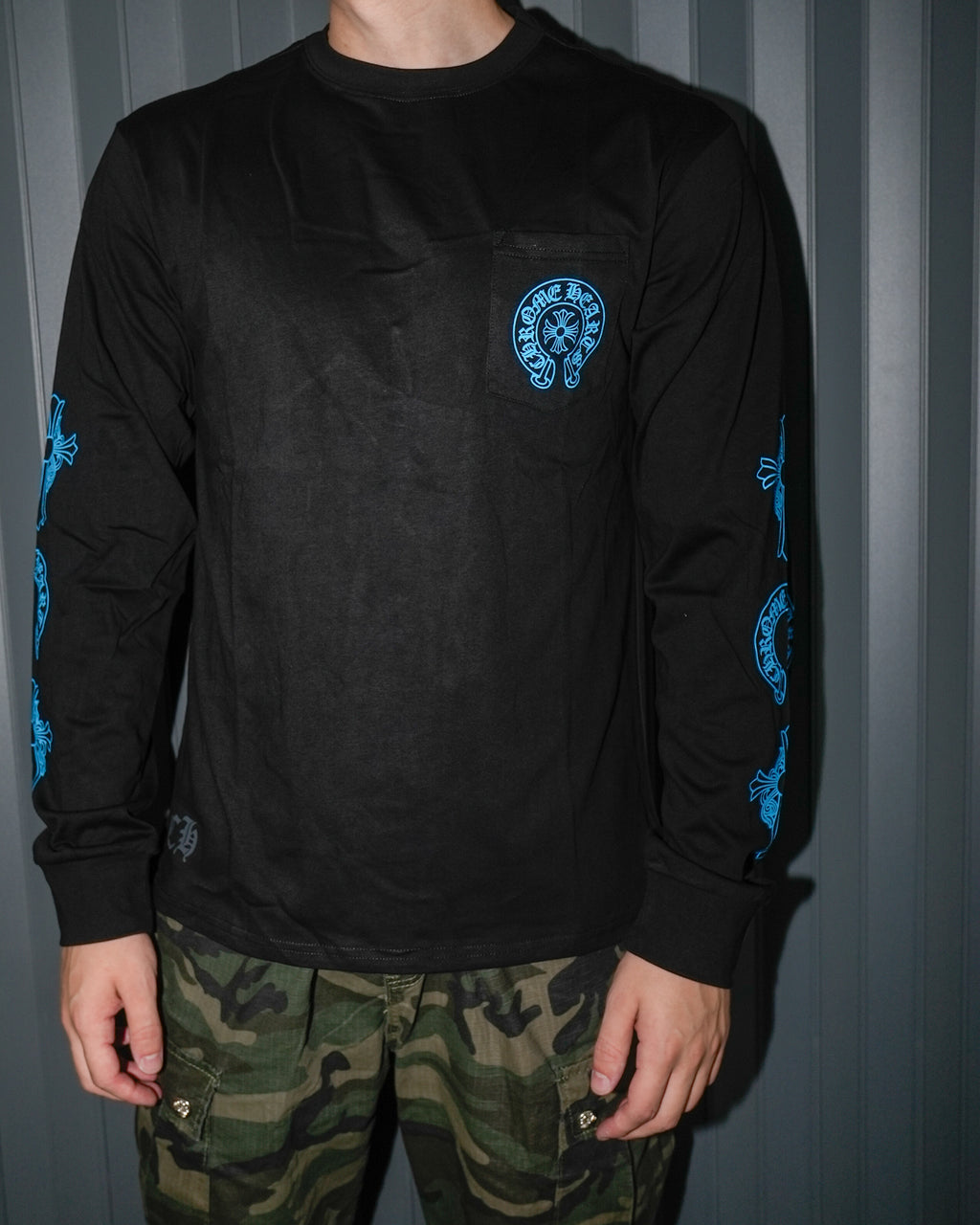 Blue Triple Cross White/Black Long Sleeve™