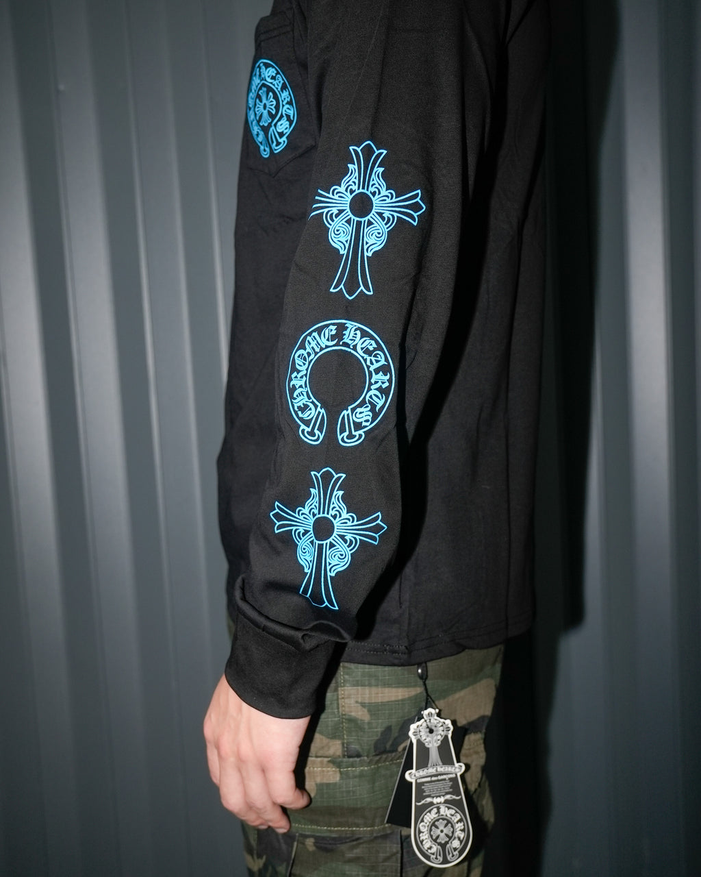 Blue Triple Cross White/Black Long Sleeve™