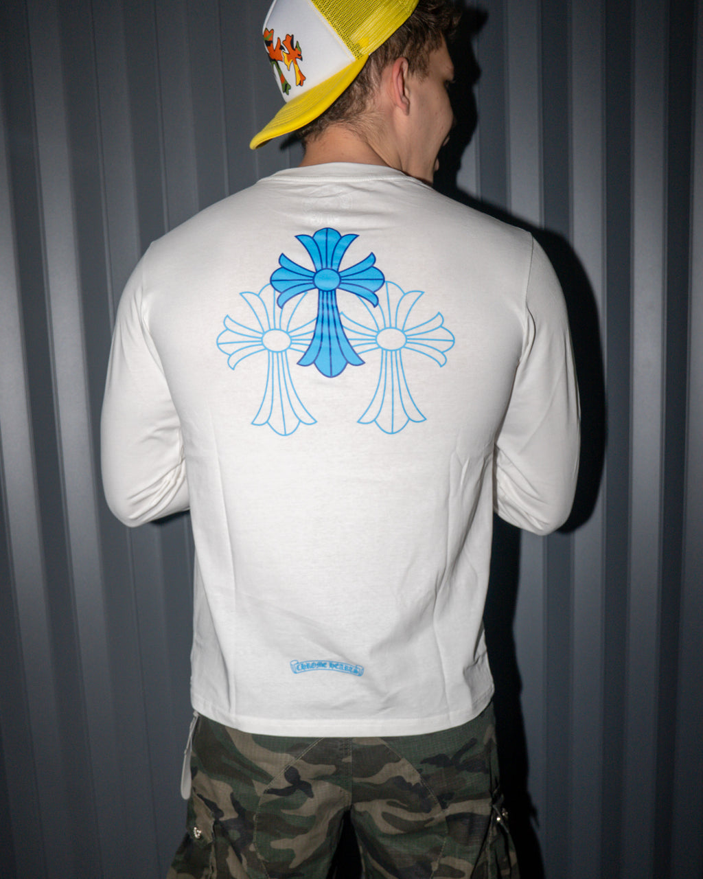 Blue Triple Cross White/Black Long Sleeve™