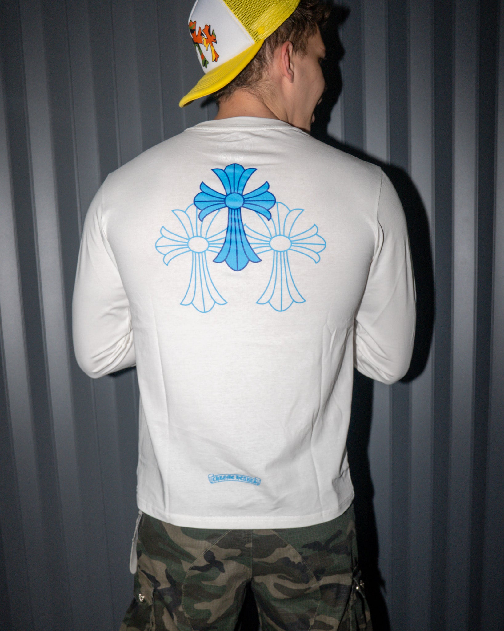 Blue Triple Cross White/Black Long Sleeve™