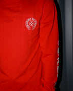 Horse Shoe & Typography Logo Red Long Sleeve™