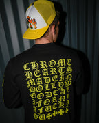 Yellow Typography Design Black Long Sleeve™
