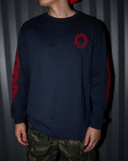 Red Horse Shoe Logo Navy Long Sleeve™
