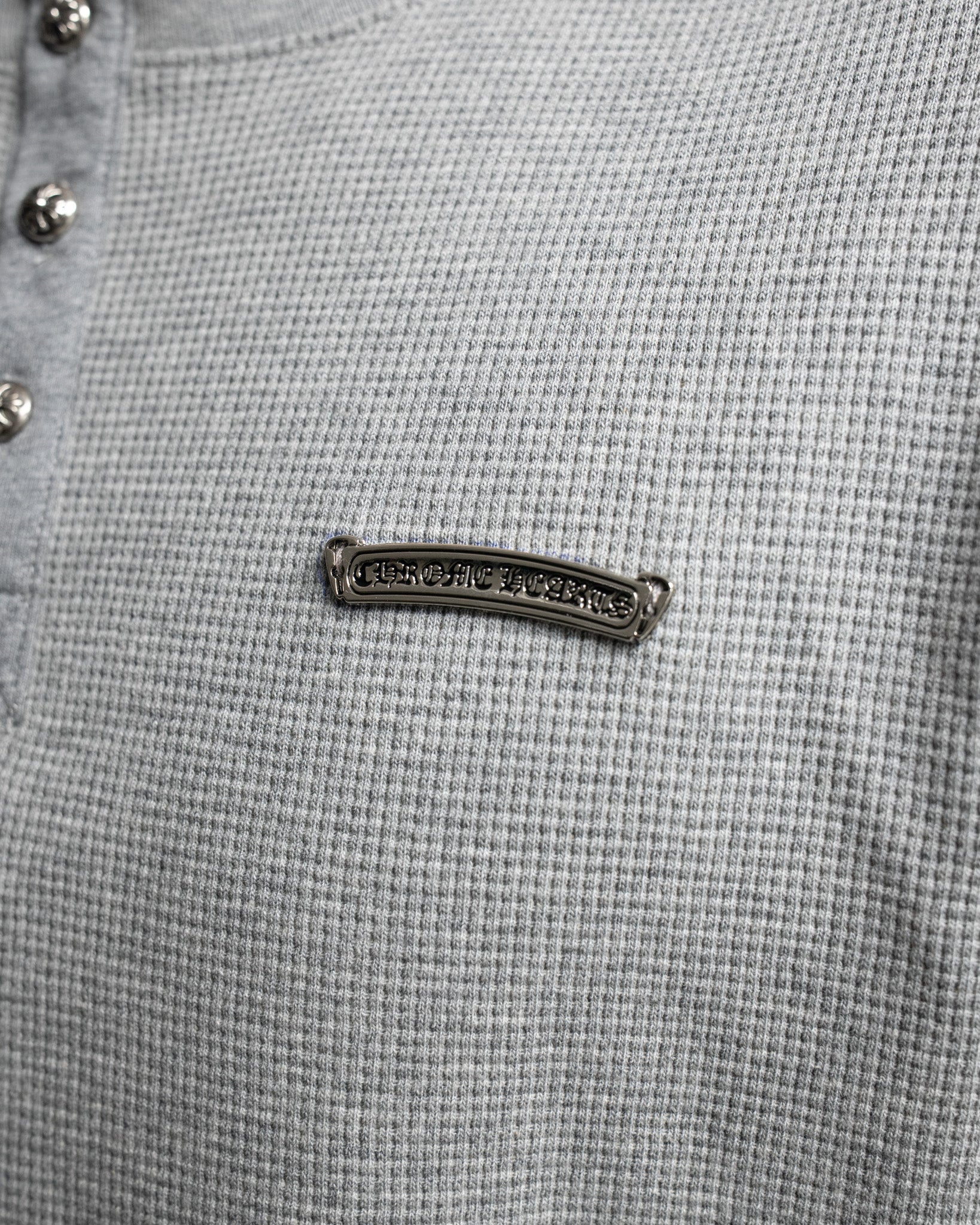 Grey Wool Buttoned T-Shirt™