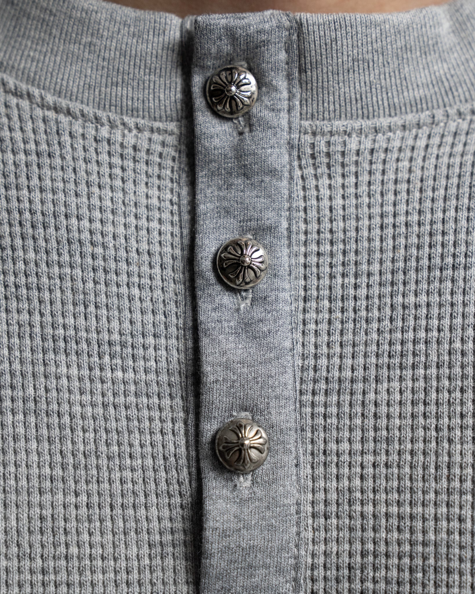 Grey Wool Buttoned T-Shirt™