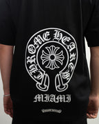 Horse Shoe Logo Miami Black T-Shirt™