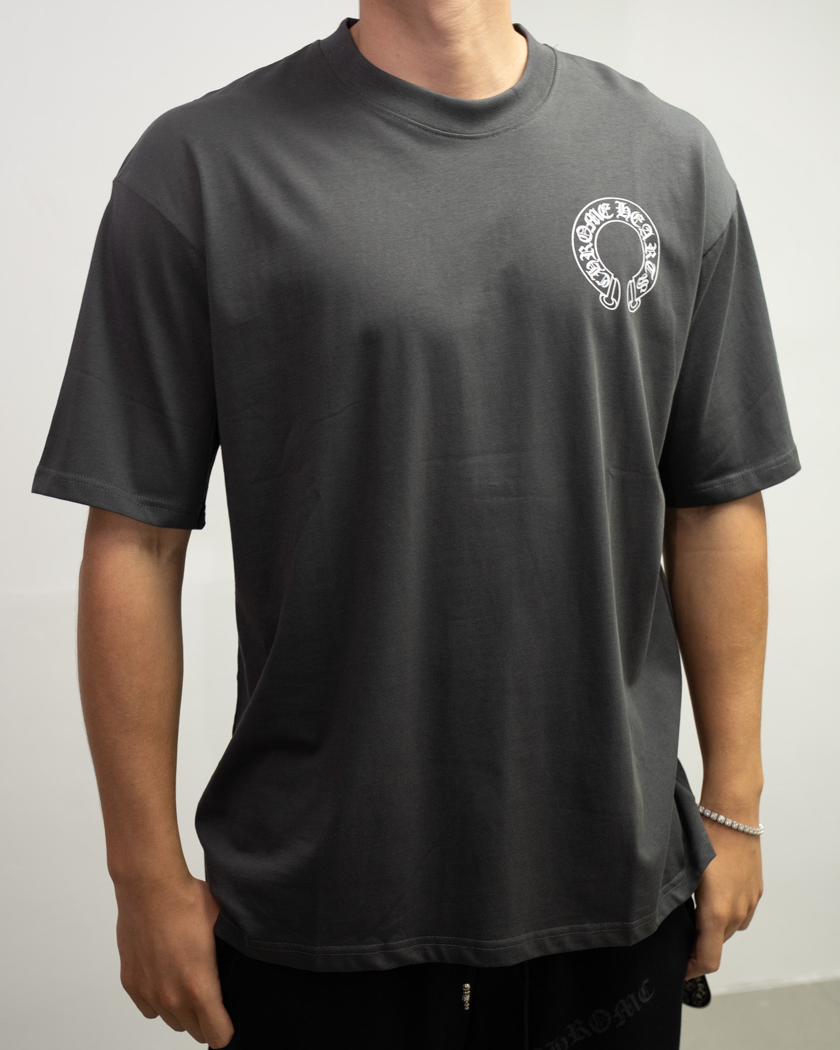Large Typography Logo Grey T-Shirt™