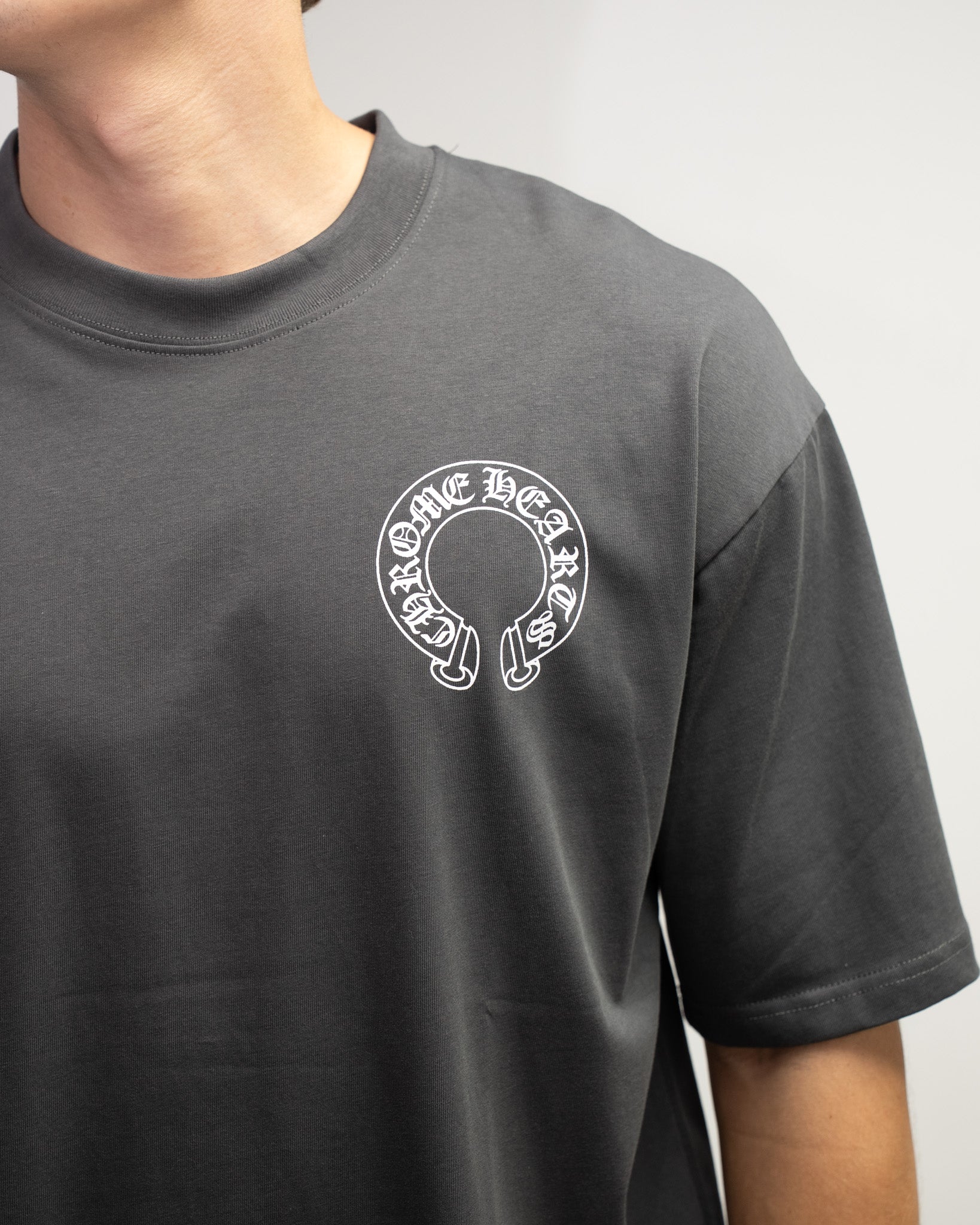Large Typography Logo Grey T-Shirt™