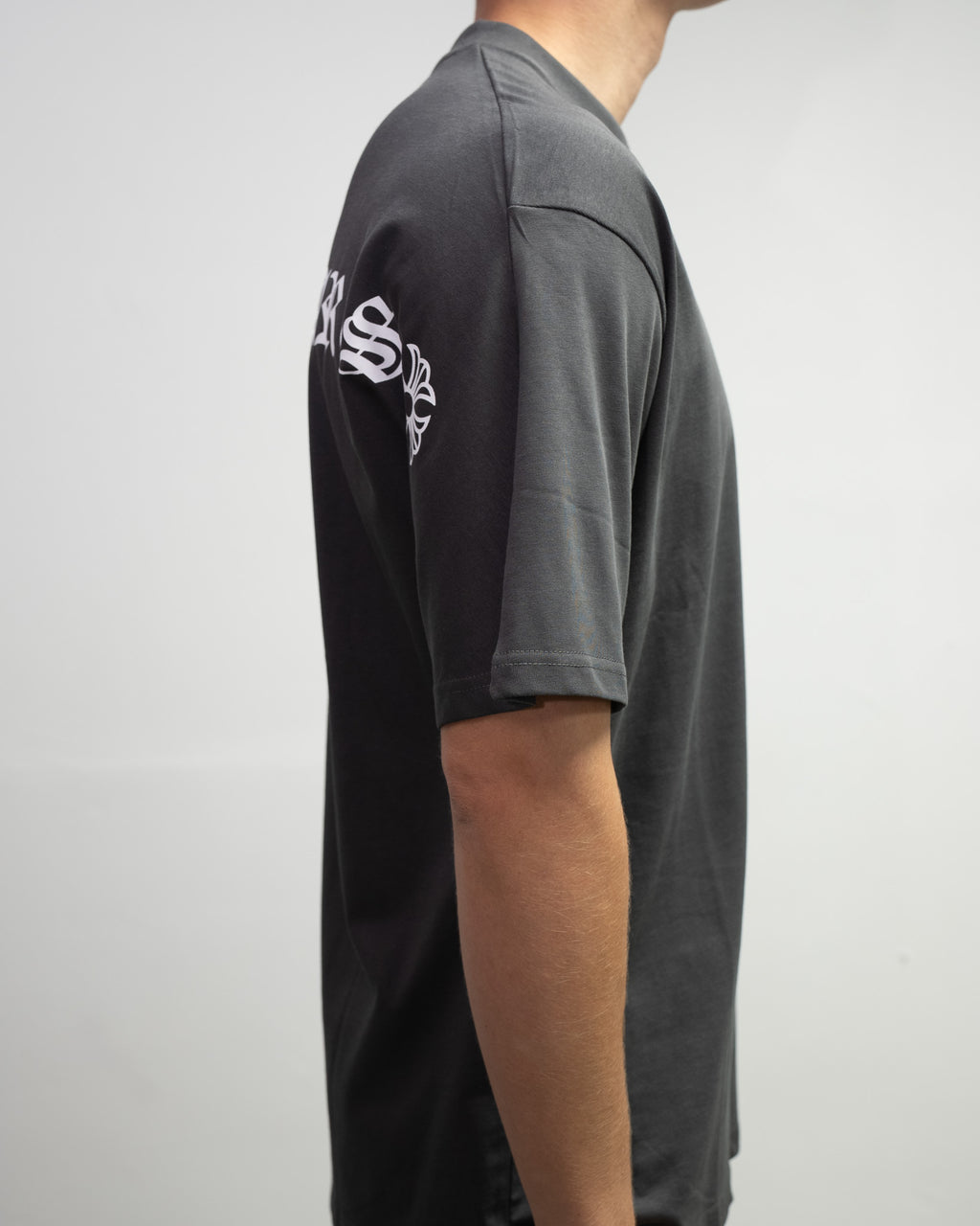 Large Typography Logo Grey T-Shirt™