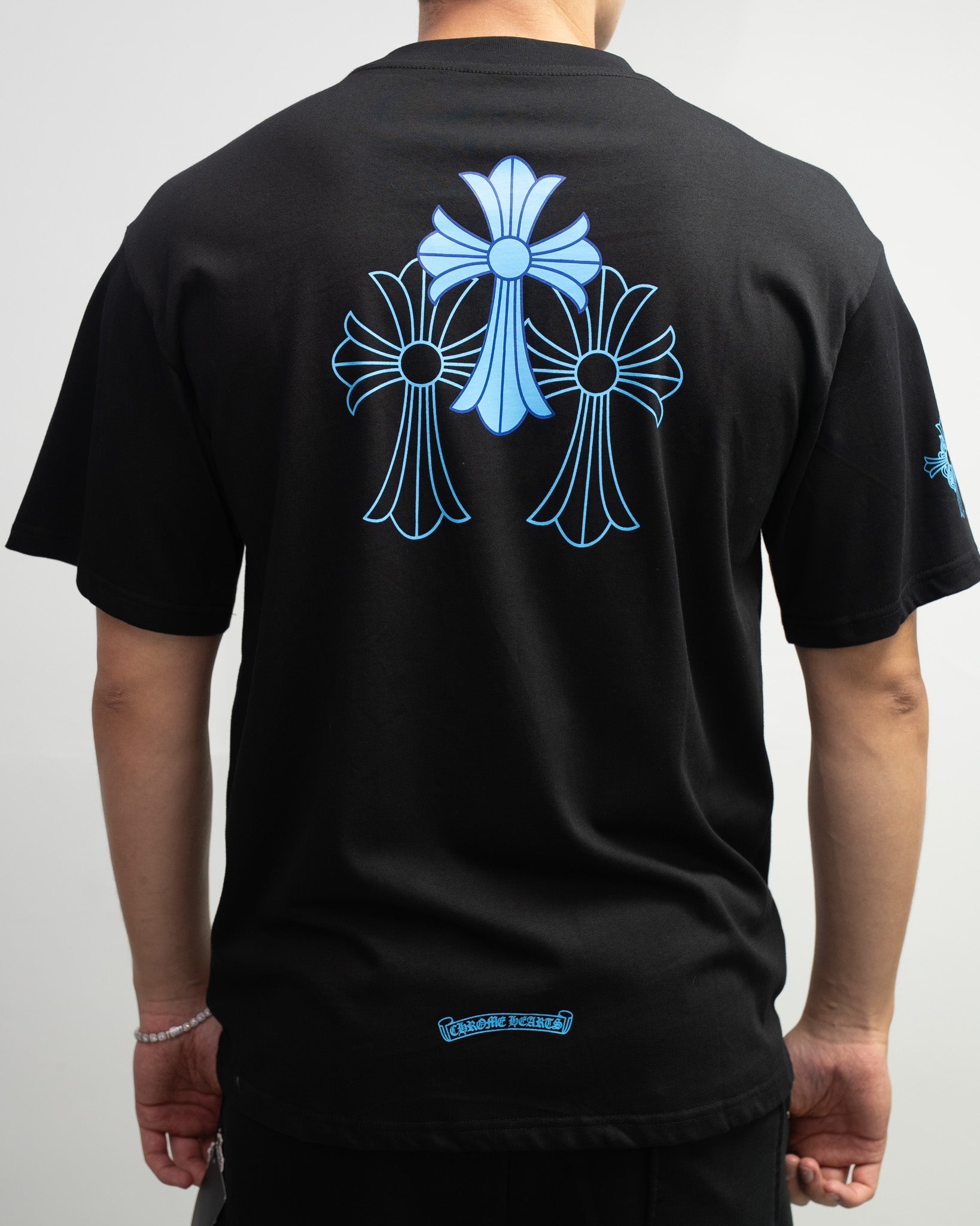 Blue Triple Cross Black T-Shirt™