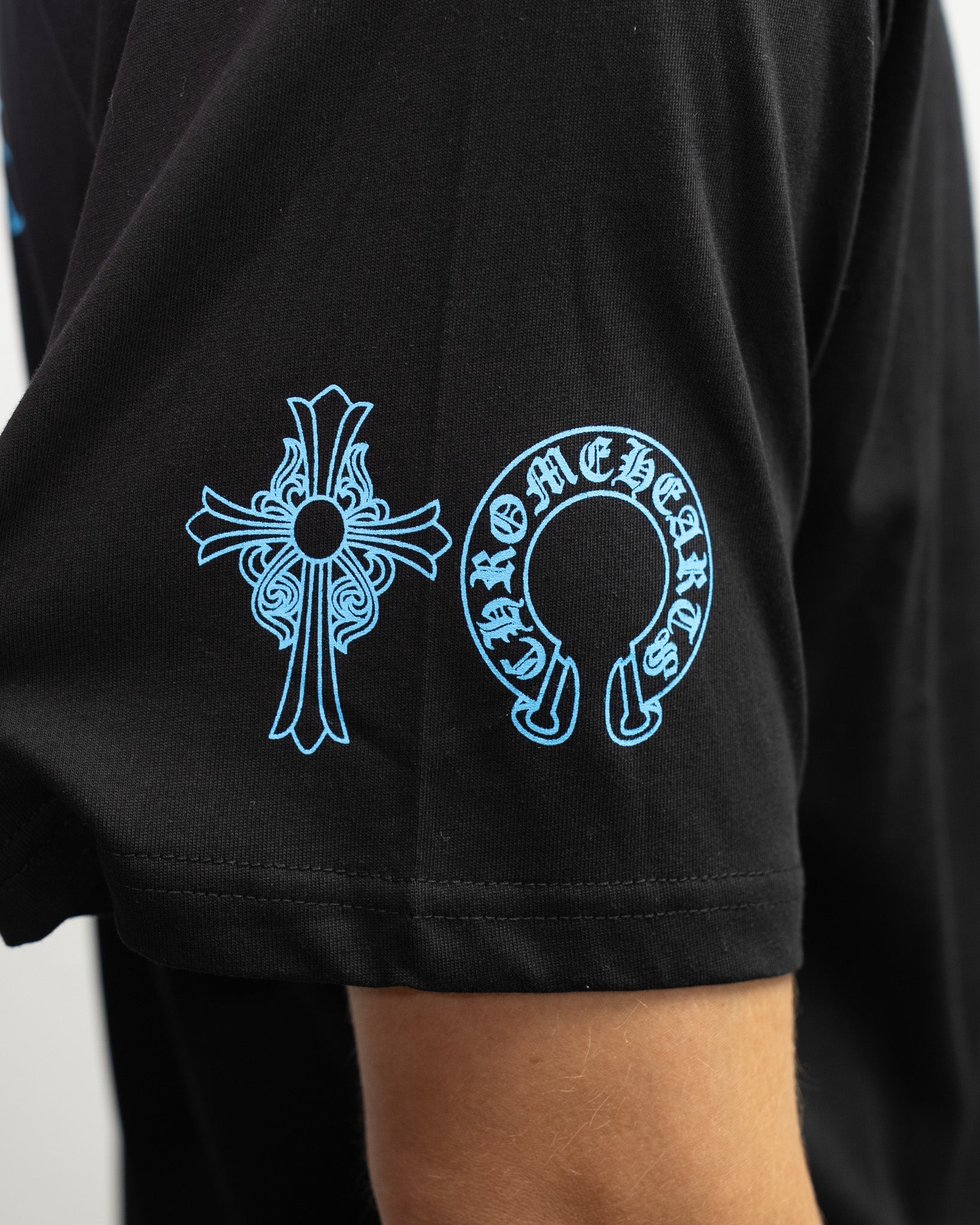 Blue Triple Cross Black T-Shirt™