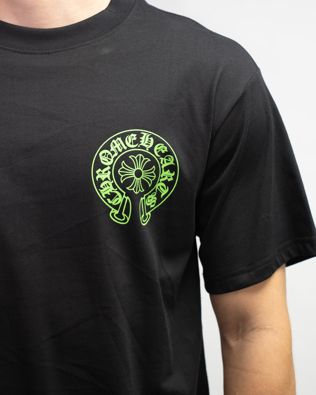 Green Horse Shoe Logo Black T-Shirt™