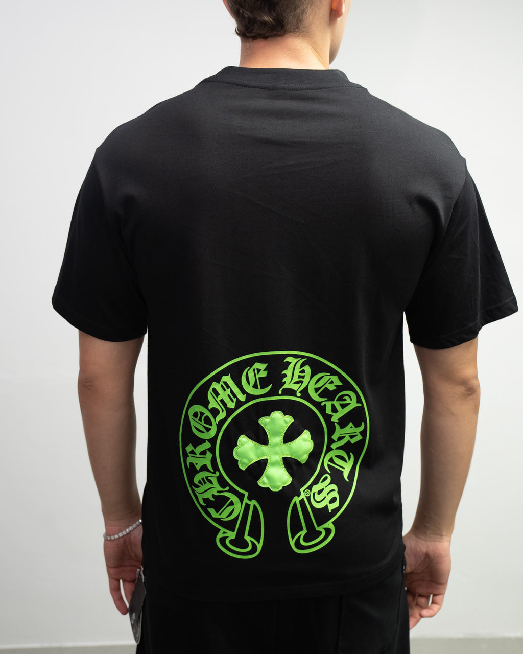 Green Horse Shoe Logo Black T-Shirt™