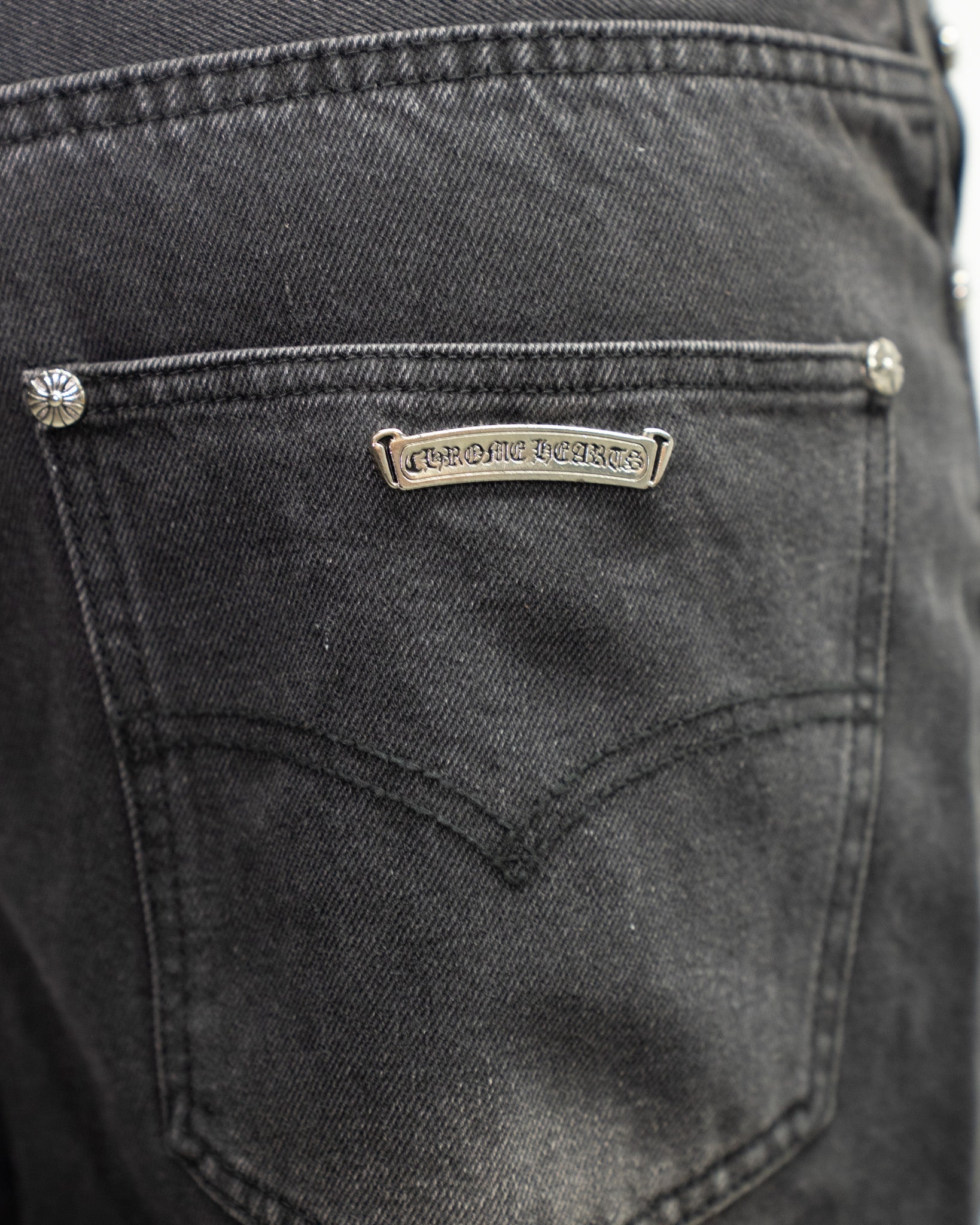 White & Black Cross Patch Grey Jeans™