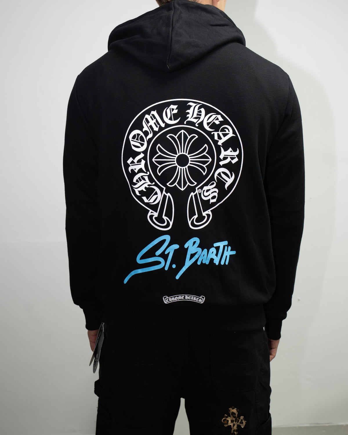 Horse Shoe Logo St. Barth Black Full Zip Hoodie™