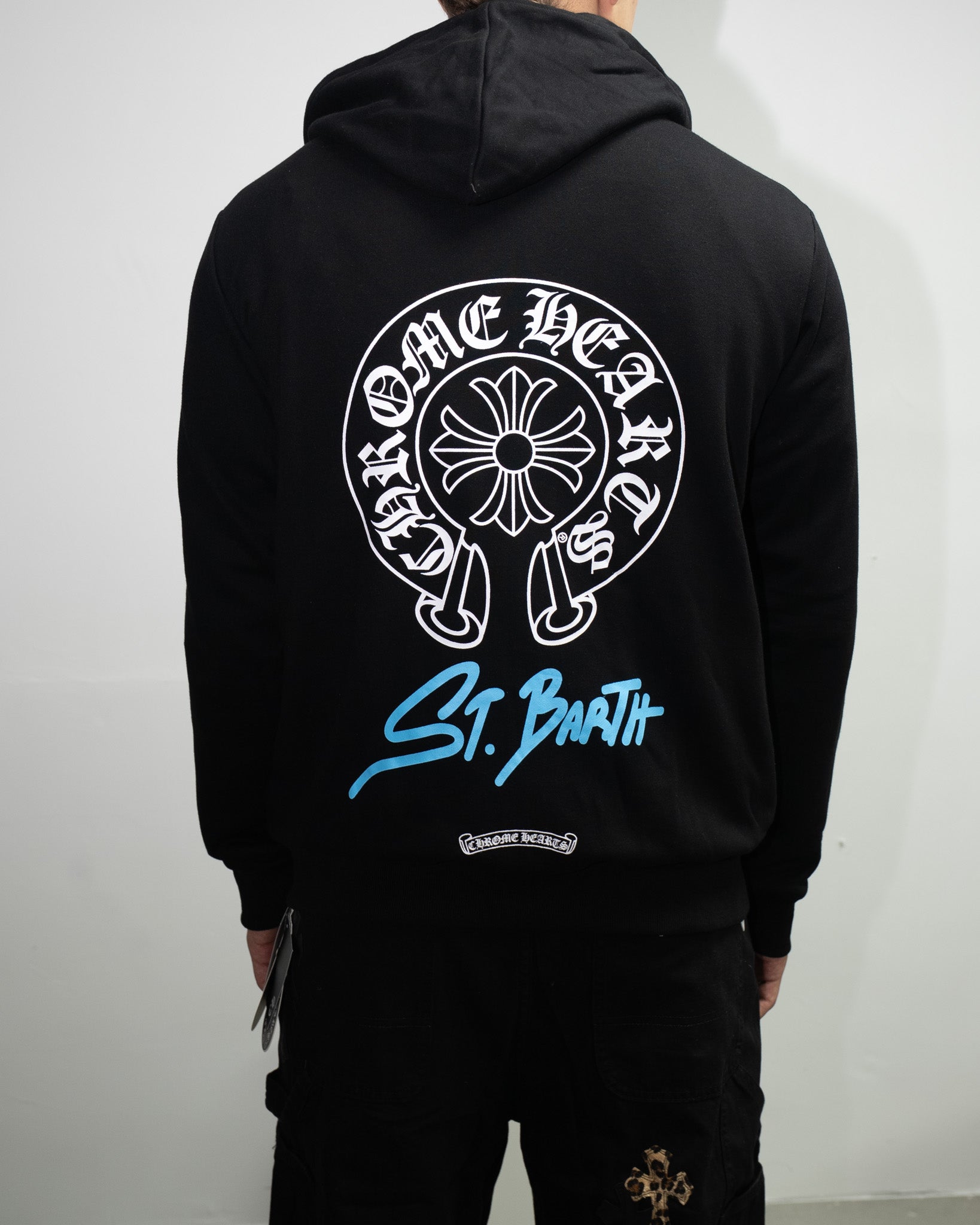 Horse Shoe Logo St. Barth Black Full Zip Hoodie™