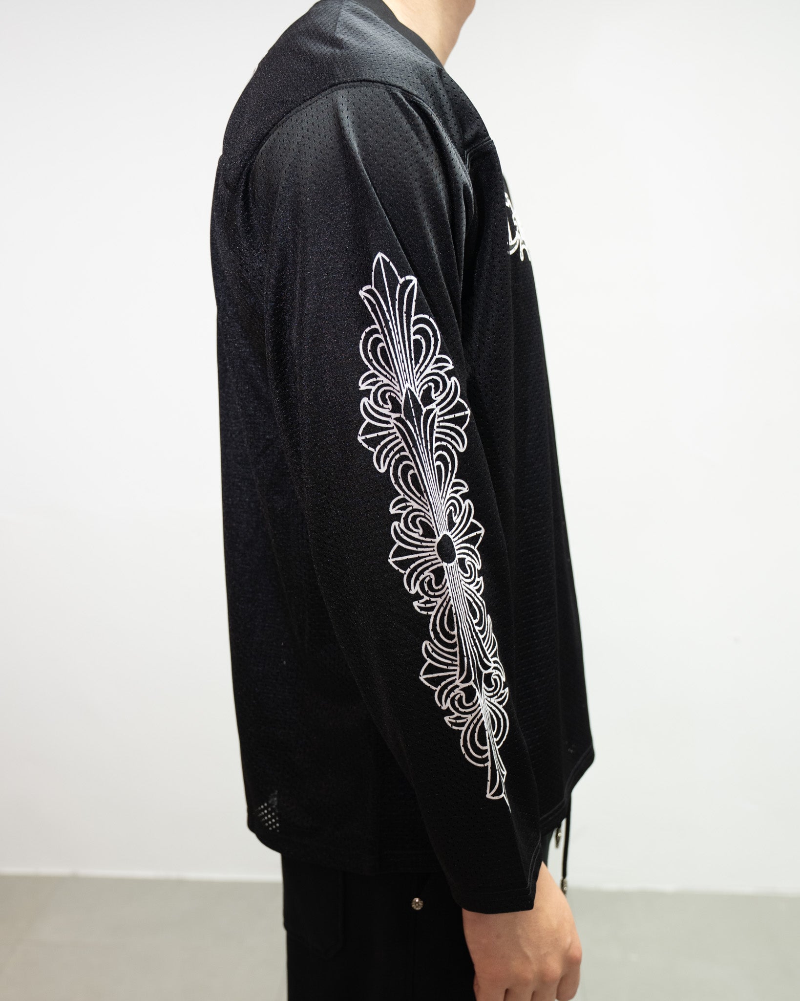 Black Mesh Long Sleeve Hockey Jersey™