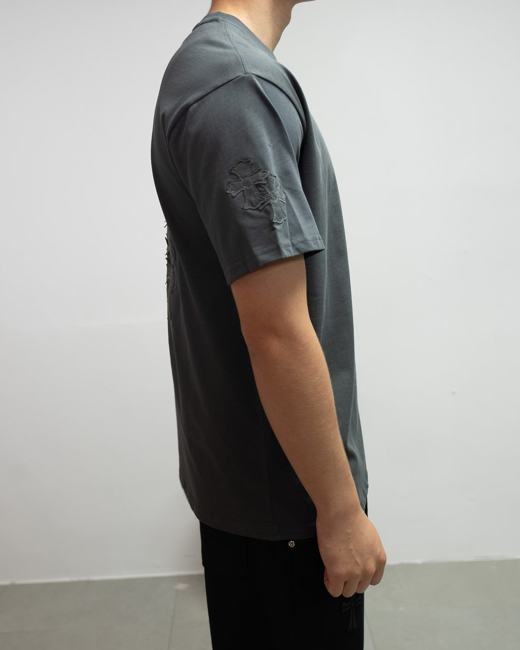 Embroidered Crosses Grey T-Shirt™