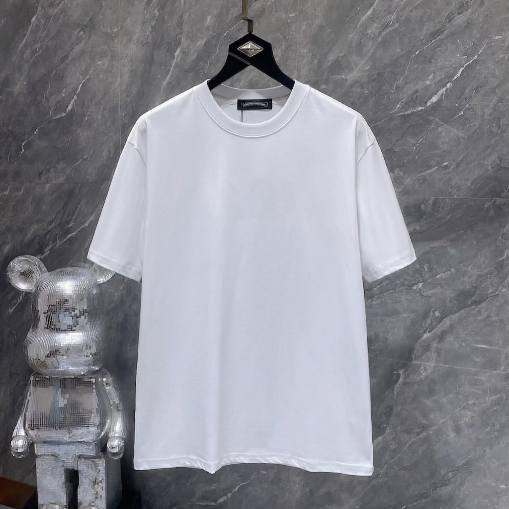 Monochrome Letter Patch White T-Shirt™