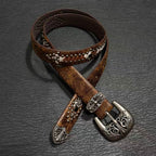 Ornamental Brown Leather Belt™