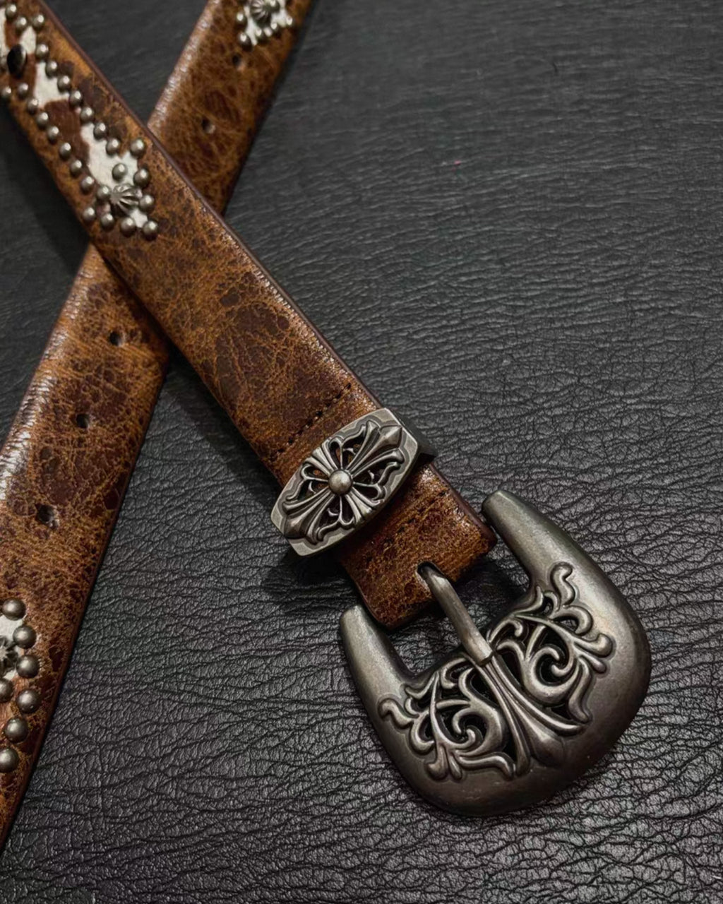 Ornamental Brown Leather Belt™