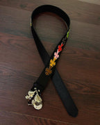 Multicolor Crosses Black Leather Belt™