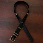 Gothic Symbols Black Leather Belt™