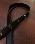 Gothic Symbols Black Leather Belt™