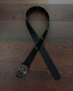 Cemetery Cross Buckle Black Leather Belt™