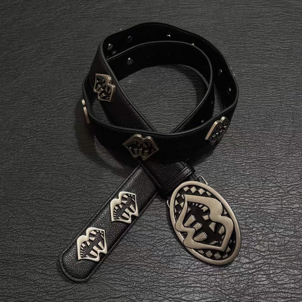 M-Boy Mouth Black Leather Belt™
