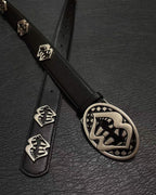 M-Boy Mouth Black Leather Belt™