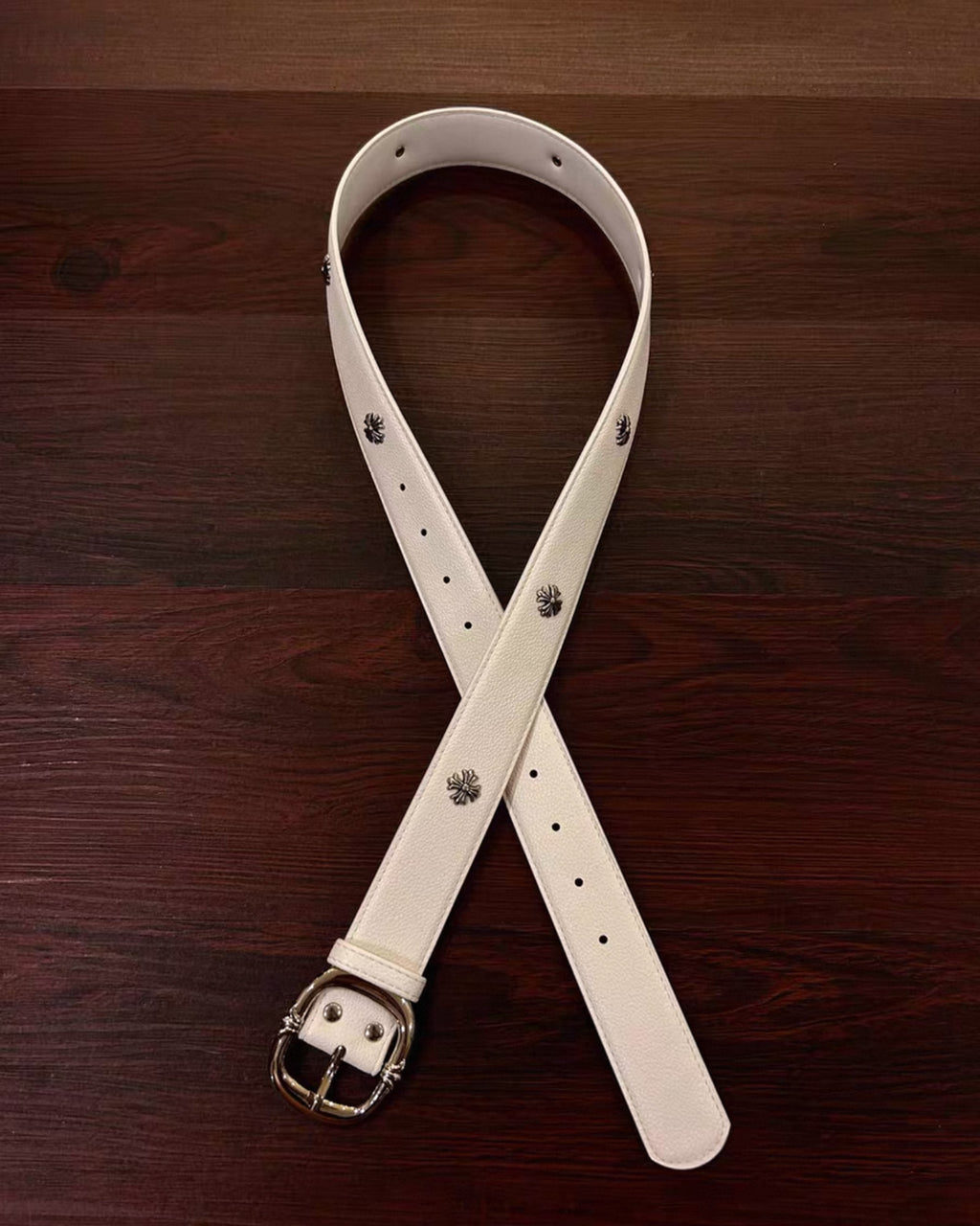 Small Metallic Crosses Leather Belt™