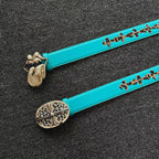 Leopard Crosses Turquoise Leather Belt™