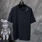 Metallic Symbols Safety Pin Black T-Shirt™