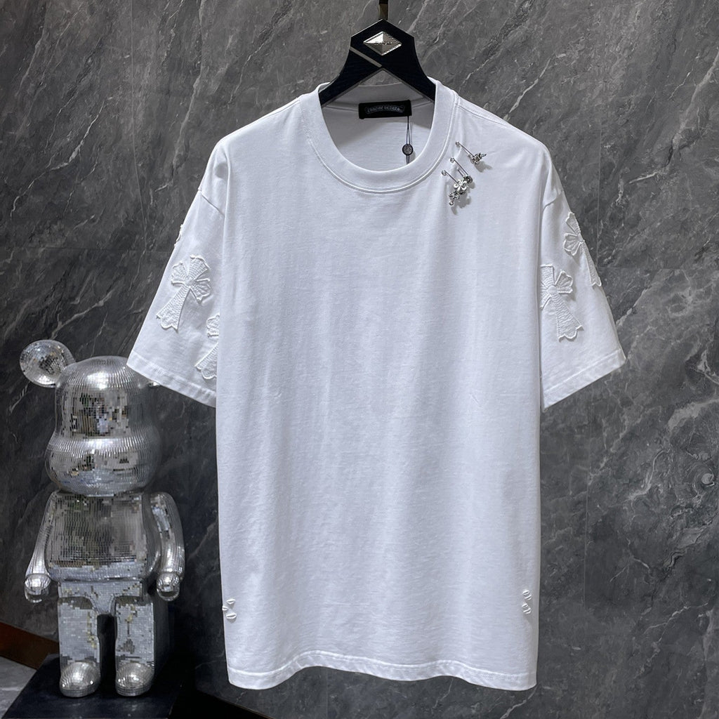 Metallic Symbols Safety Pin White T-Shirt™