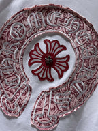 Red Embroidered Logos White T-Shirt™