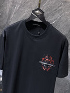 Checkered Dagger Crest Black T-Shirt™