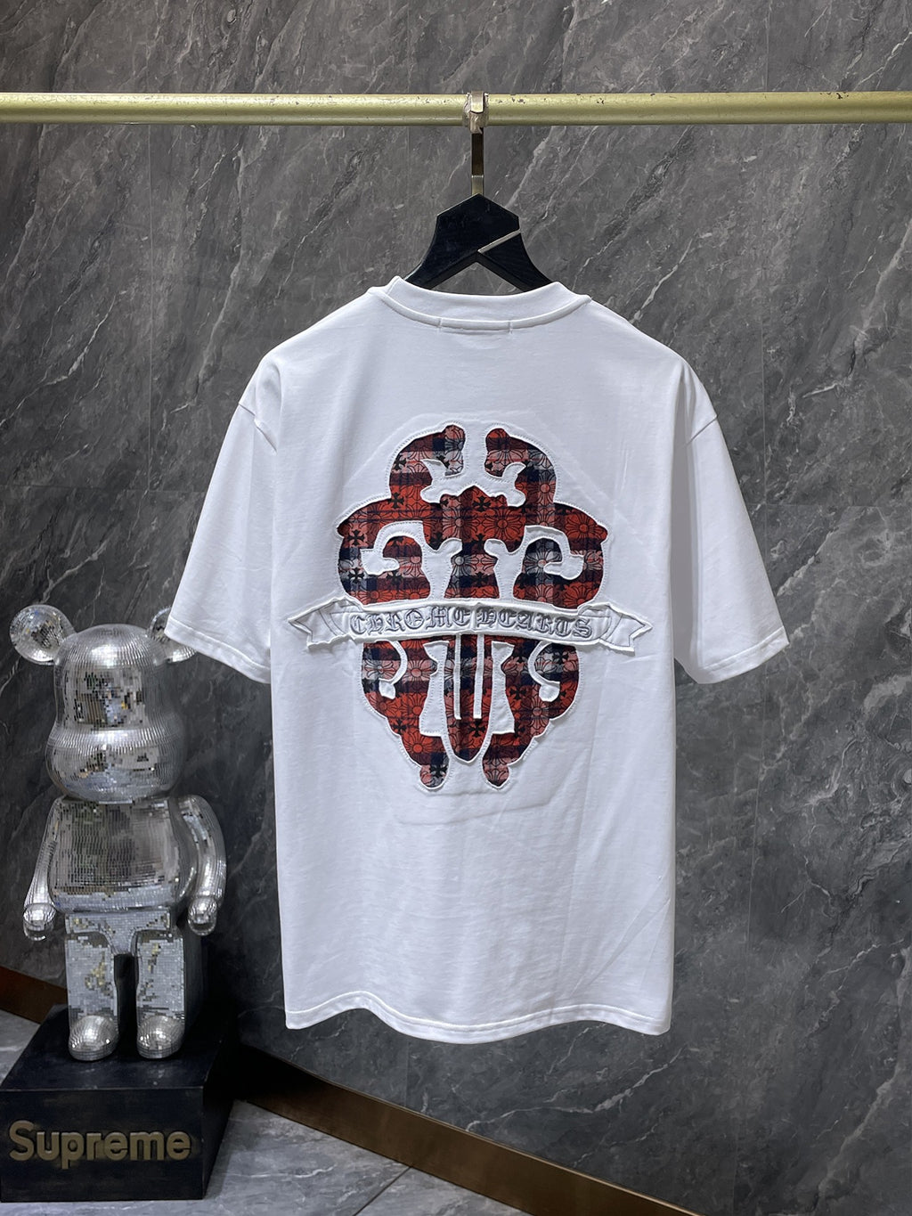 Checkered Dagger Crest White T-Shirt™