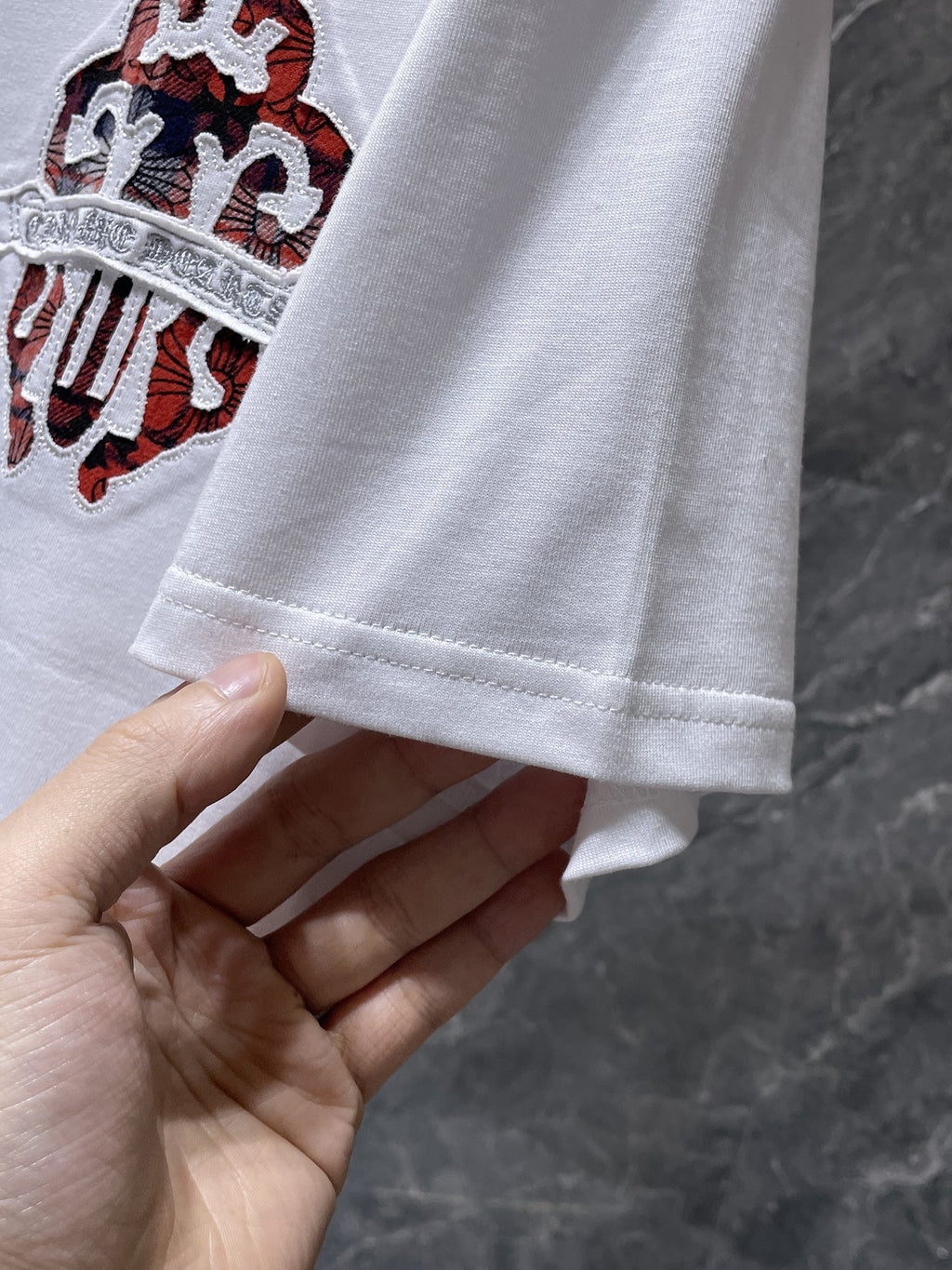 Checkered Dagger Crest White T-Shirt™