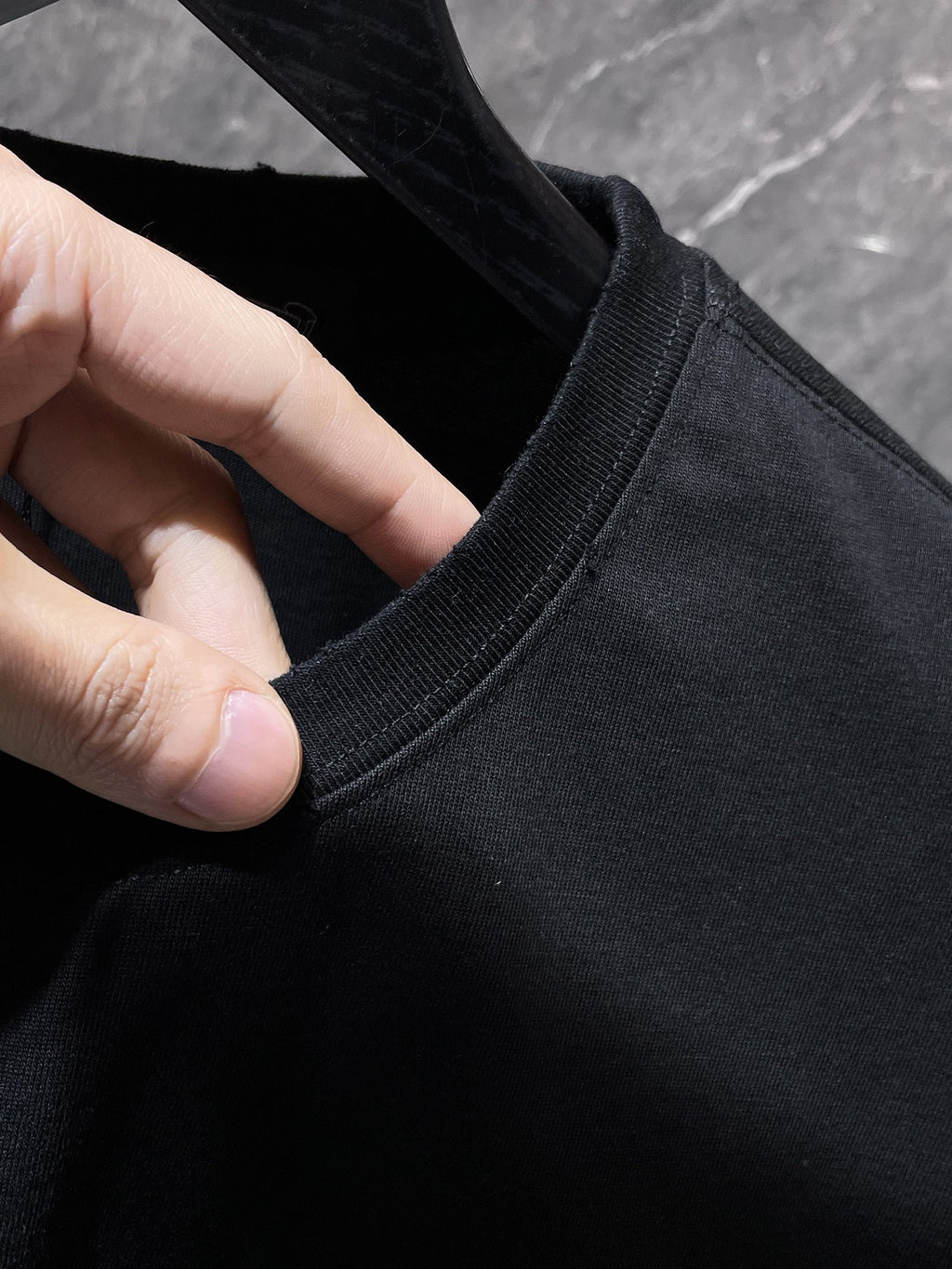 Black Embroidered Logos Black T-Shirt™