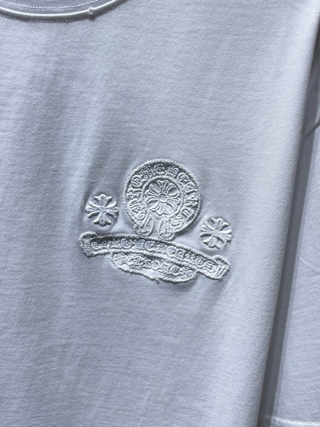 White Embroidered Logos White T-Shirt™