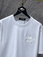 White Embroidered Logos White T-Shirt™