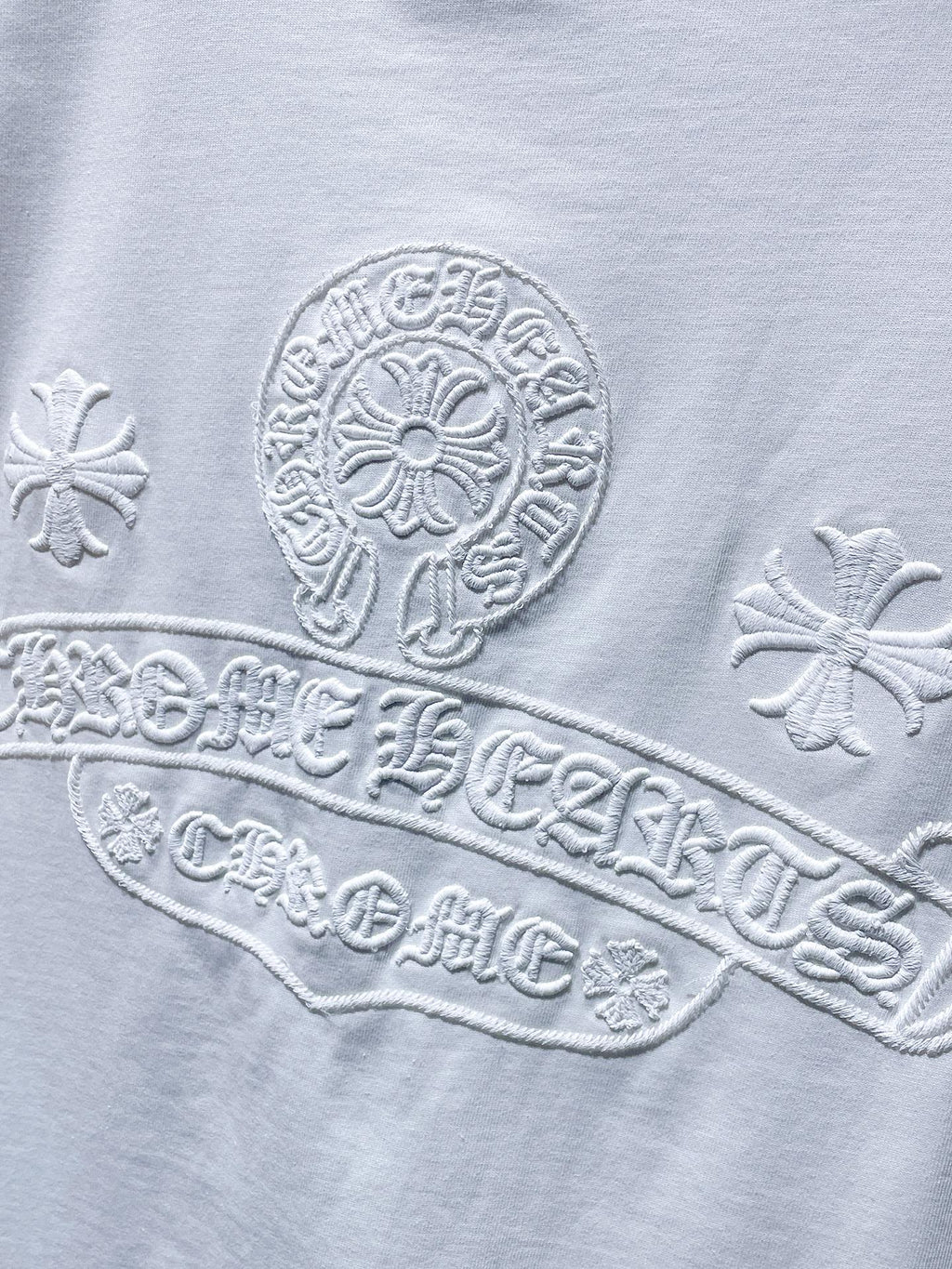 White Embroidered Logos White T-Shirt™