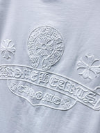 White Embroidered Logos White T-Shirt™