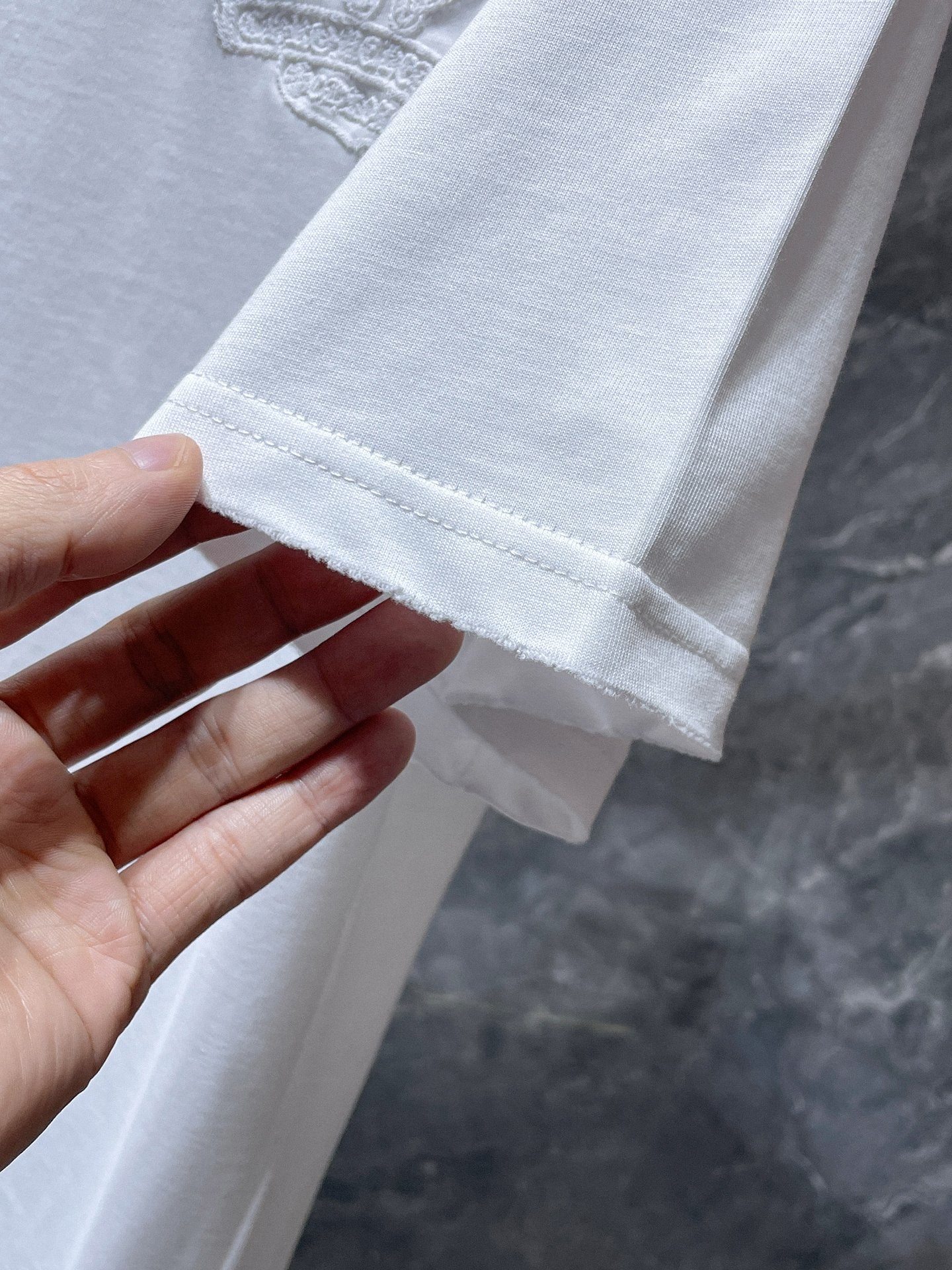 White Embroidered Logos White T-Shirt™