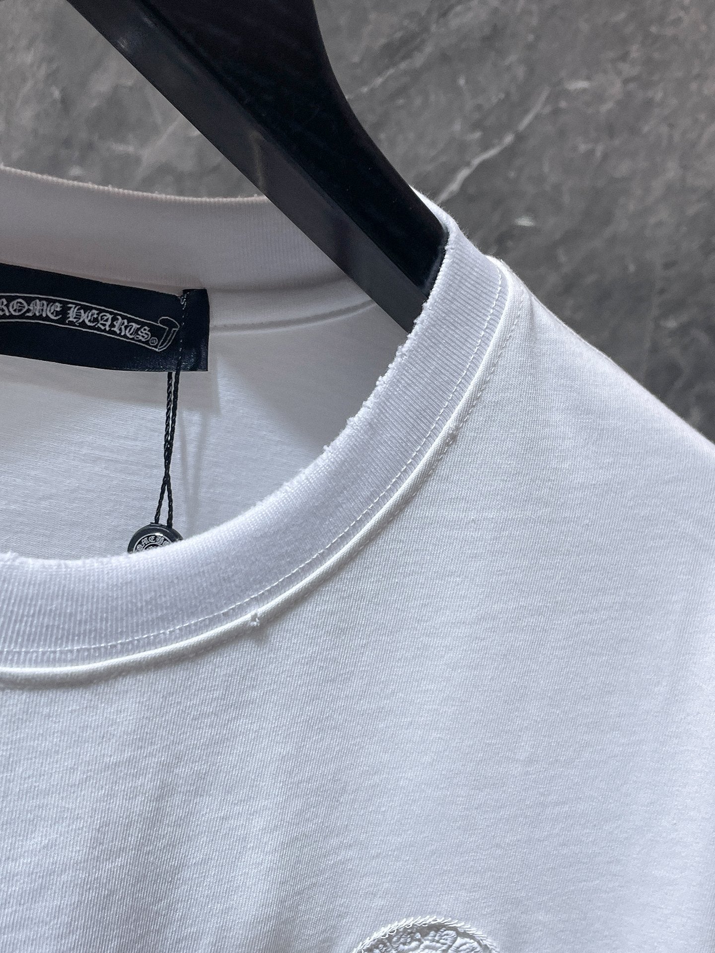 White Embroidered Logos White T-Shirt™