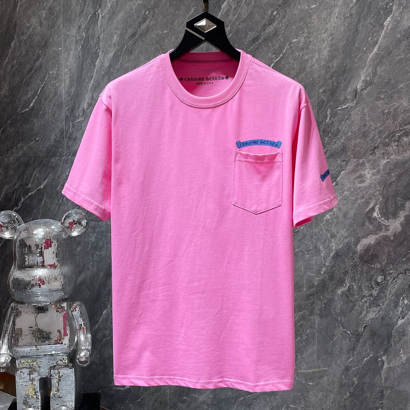 Blue Banner Logo Pink T-Shirt™