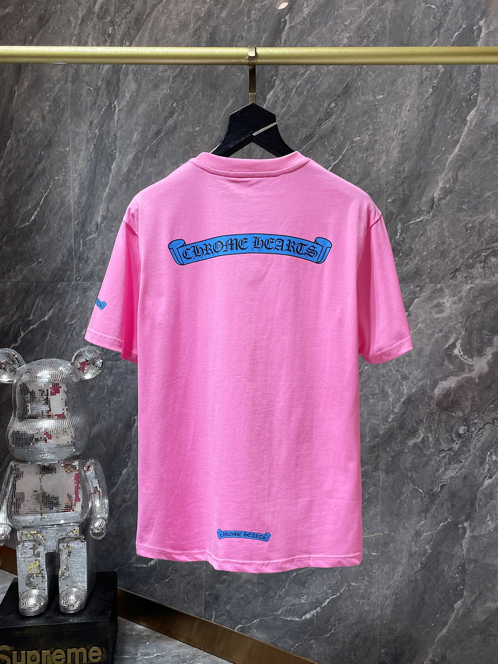 Blue Banner Logo Pink T-Shirt™