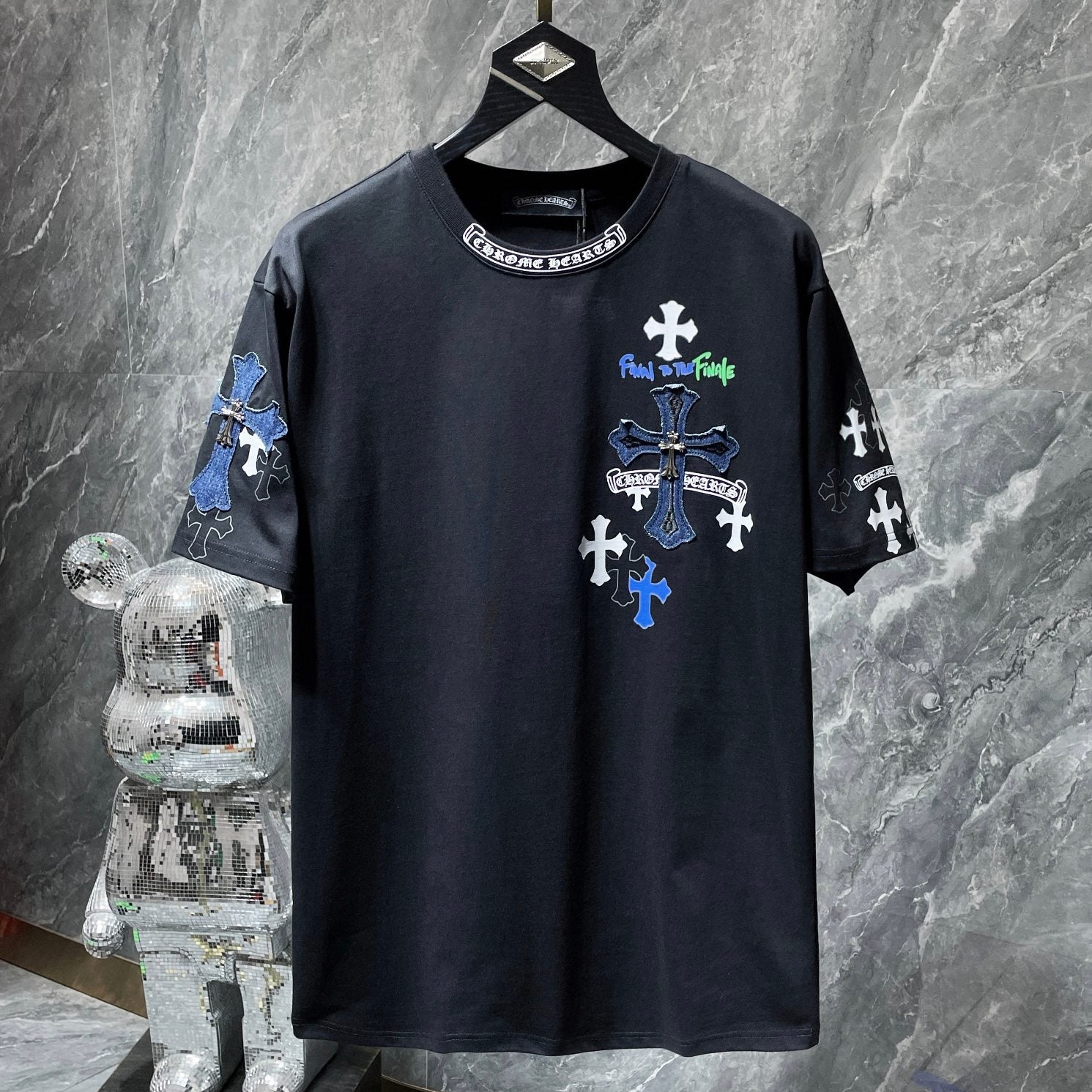 Denim Cross Black T-Shirt™